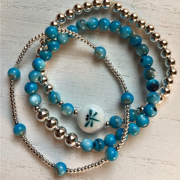 Custom Dragonfly Bracelet Stack - set of 3 - Picture 2 of 10